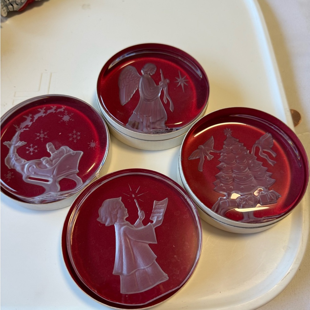 Festive Danbury mint holiday glass decorations collectible